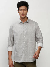 Men White Printed Casual Casual Shirts-YAYIN-1576-Offwhite